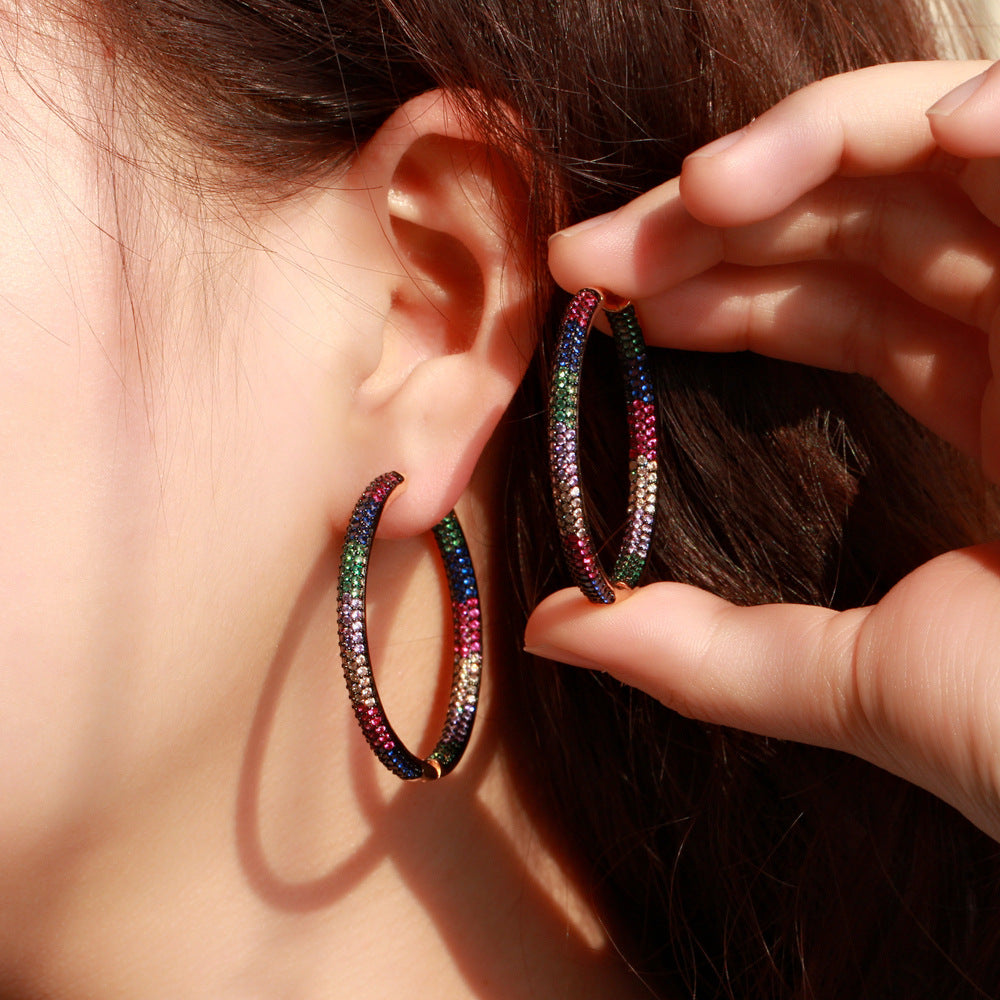 Colorful Zircon Earrings