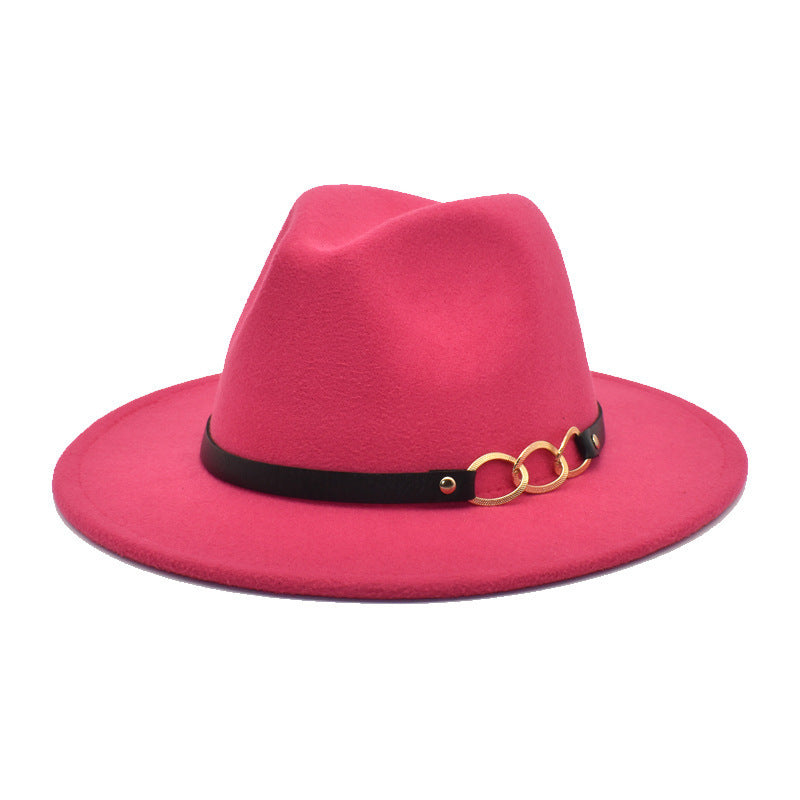 Solid Color Woolen Top Hat