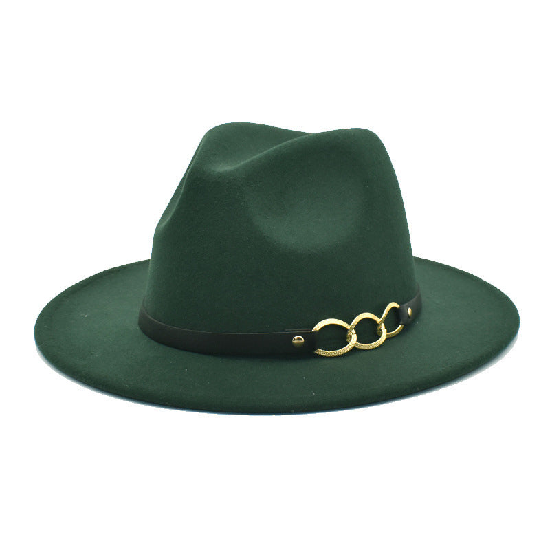 Solid Color Woolen Top Hat