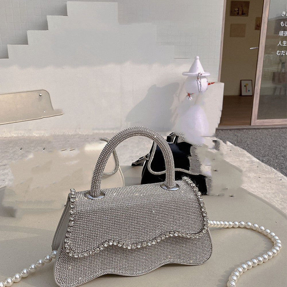 Faux Leather Diamond Handbag