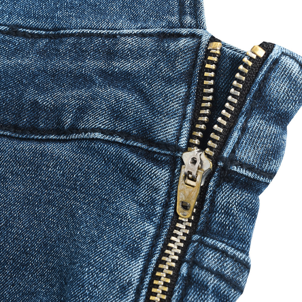 Side Zip Denim Overalls (up to 5XL)