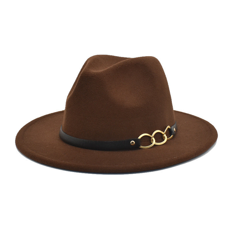 Solid Color Woolen Top Hat