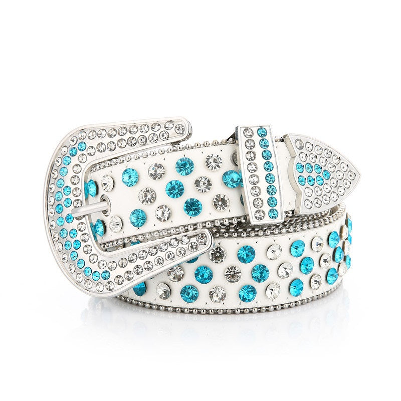 Faux Leather Bling Belt