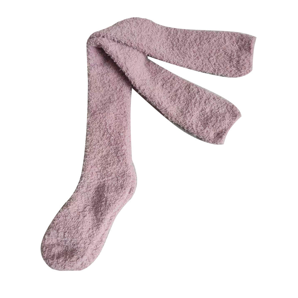 Long Coral Fleece Socks