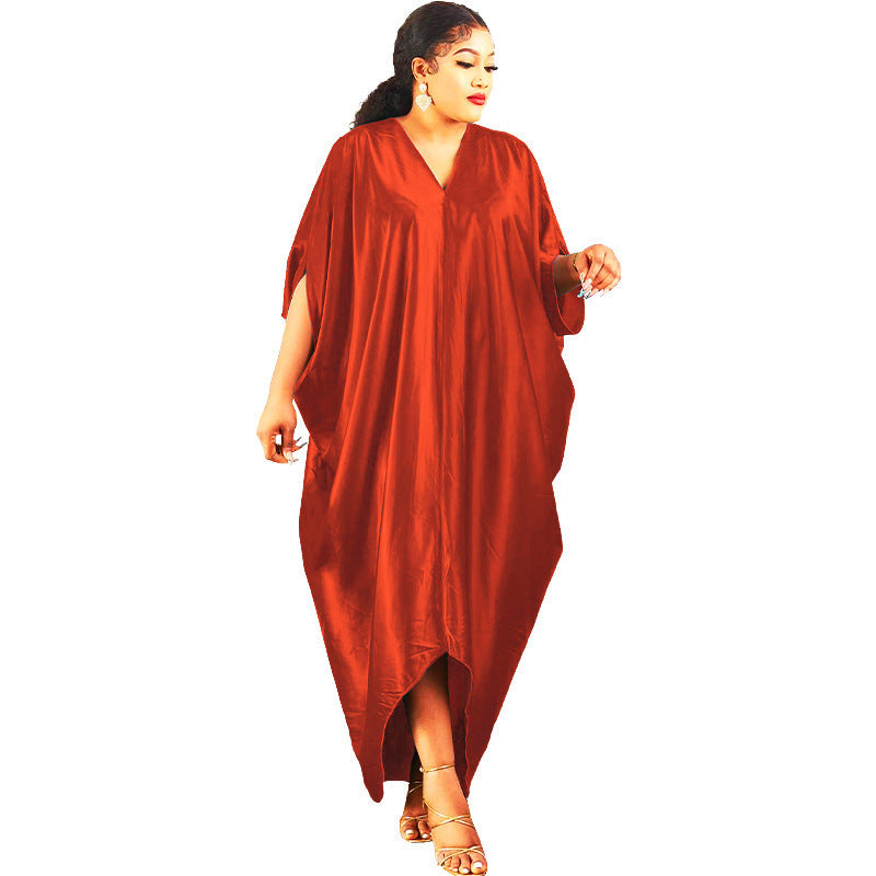 Long V-neck Caftan Dress (L to 5XL)