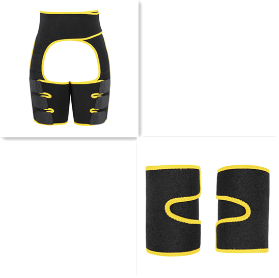 Waist Belt plus Leg Strap Adjustable One-piece Sports Girdle  (up to 3XL)