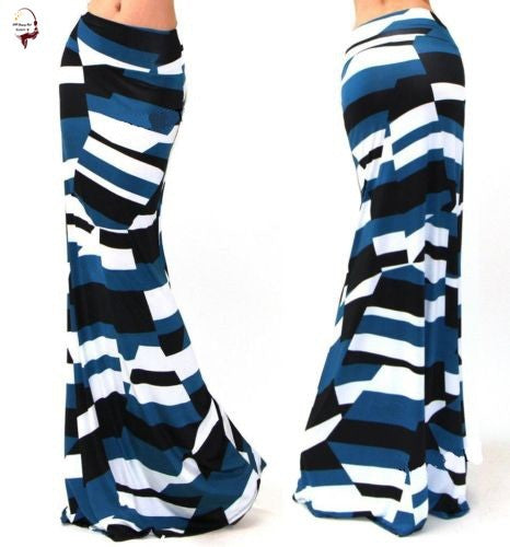 High Waist Long Hip Printed Skirt