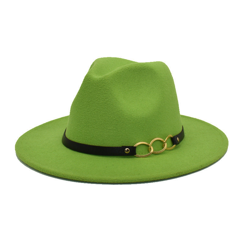 Solid Color Woolen Top Hat