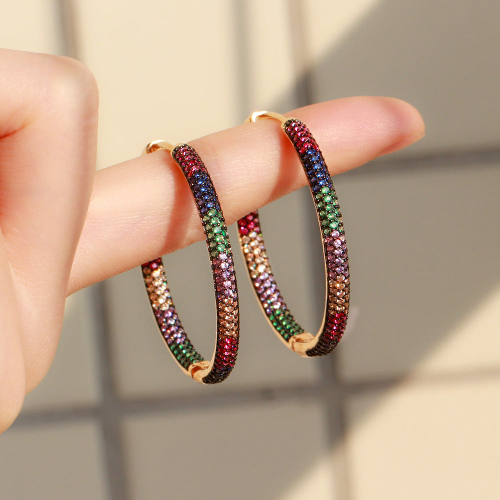 Colorful Zircon Earrings