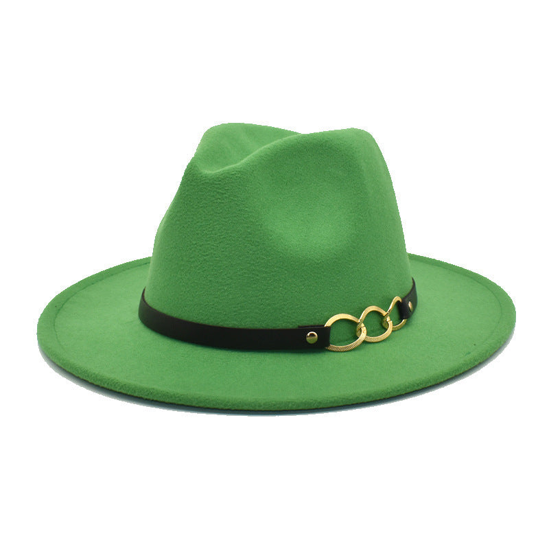 Solid Color Woolen Top Hat