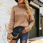 Twisted Pattern Bottoming Turtleneck Sweater