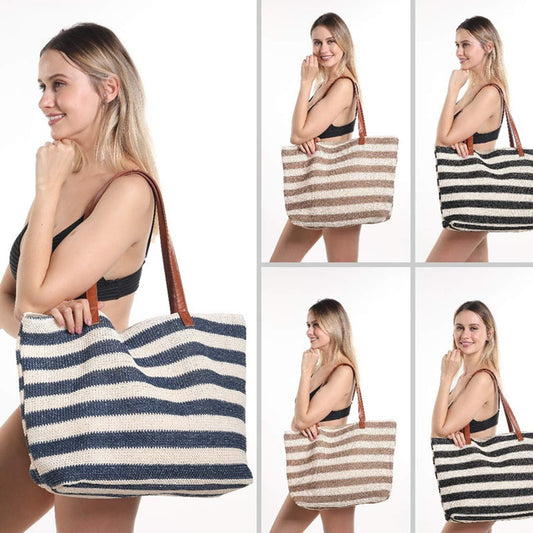 Striped Beach Bag