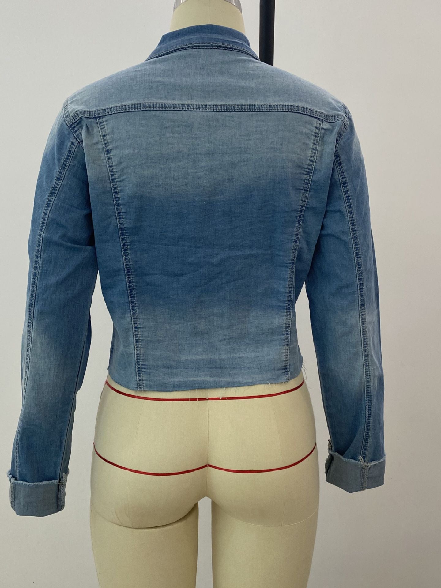 Stretch Denim Jean Short Jacket (up to 2XL)