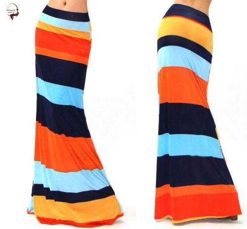 High Waist Long Hip Printed Skirt