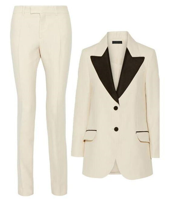 White Peak Two Piece Suit Set