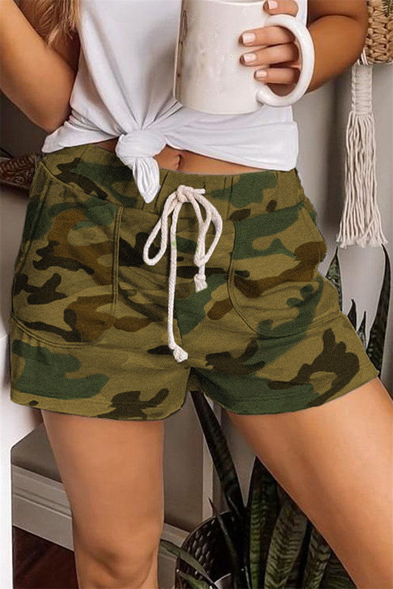 Loose Strap Camo Shorts