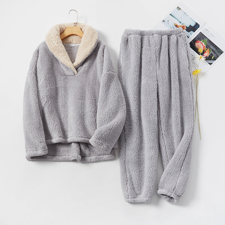 Coral Fleece Unisex Pajamas Set