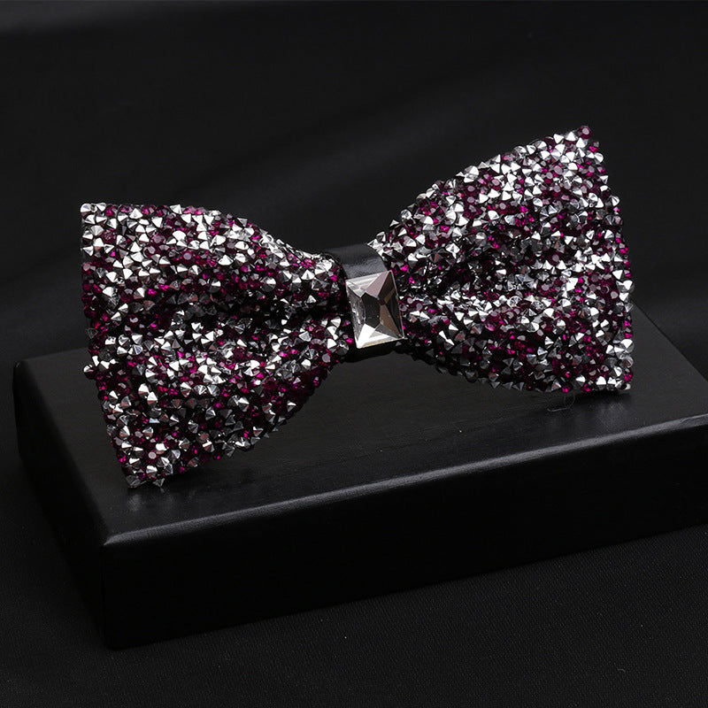 Shiny Diamond Bow Tie