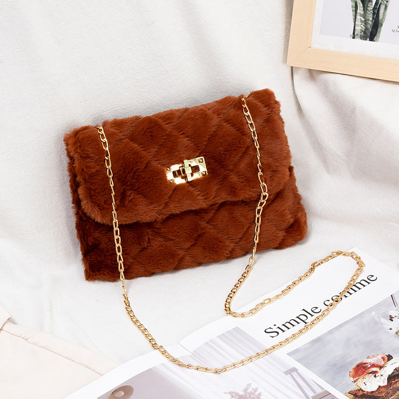 Plush Ringer Shoulder Bag
