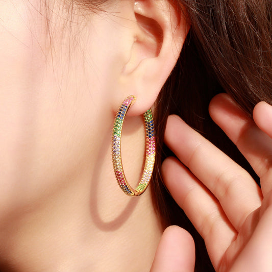 Colorful Zircon Earrings