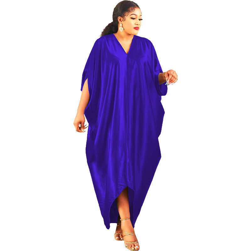 Long V-neck Caftan Dress (L to 5XL)