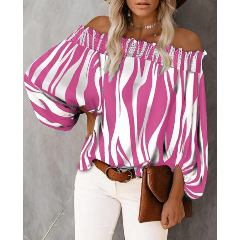 Vertically Striped Chiffon Shirt (up to 5XL)