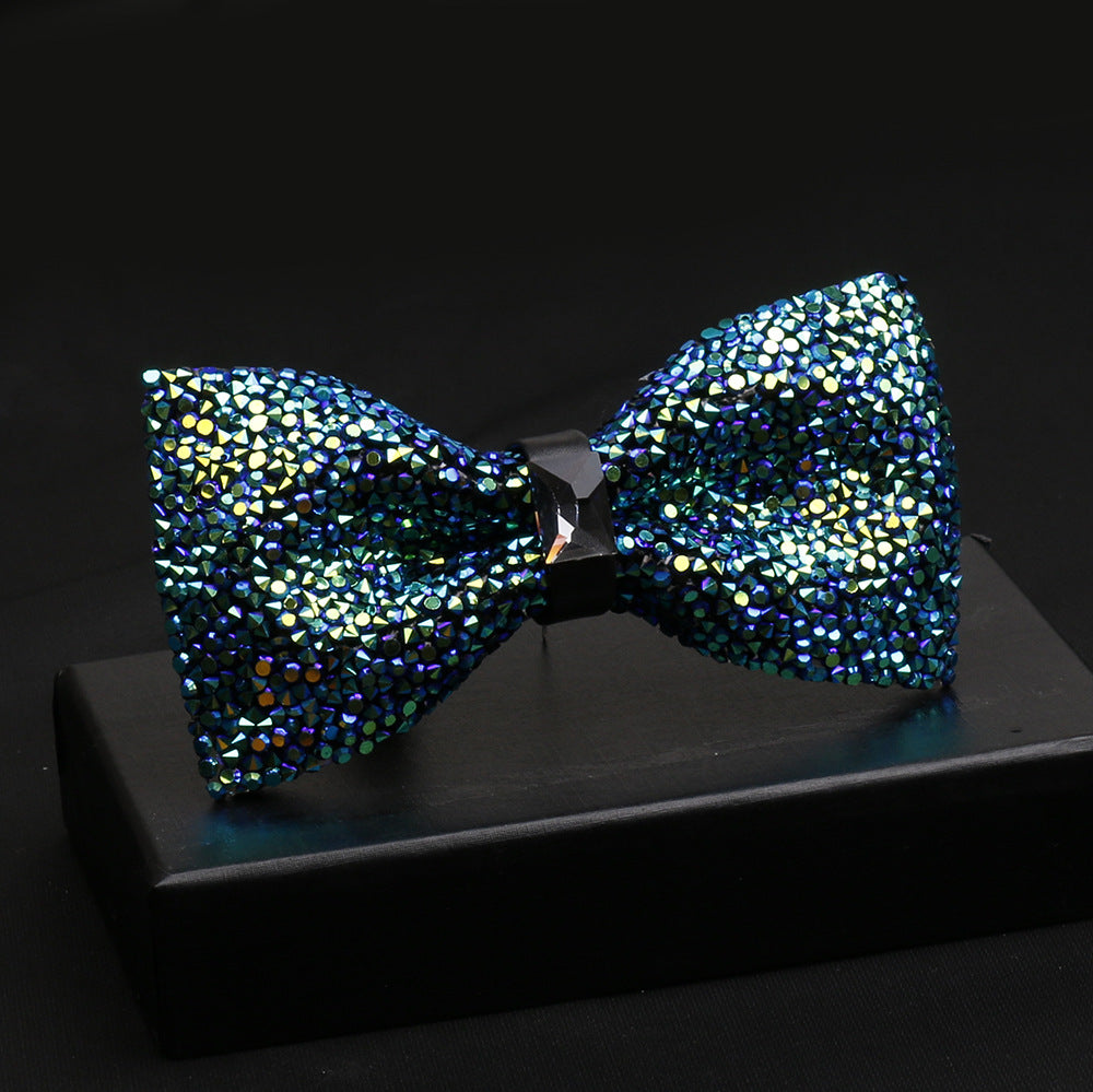 Shiny Diamond Bow Tie