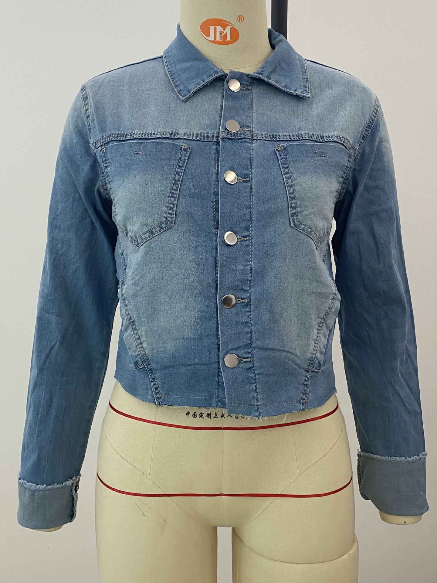 Stretch Denim Jean Short Jacket (up to 2XL)