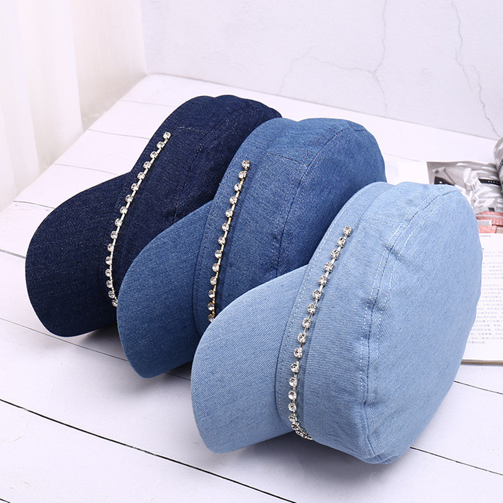 Oxford Cloth Denim Flat Cap