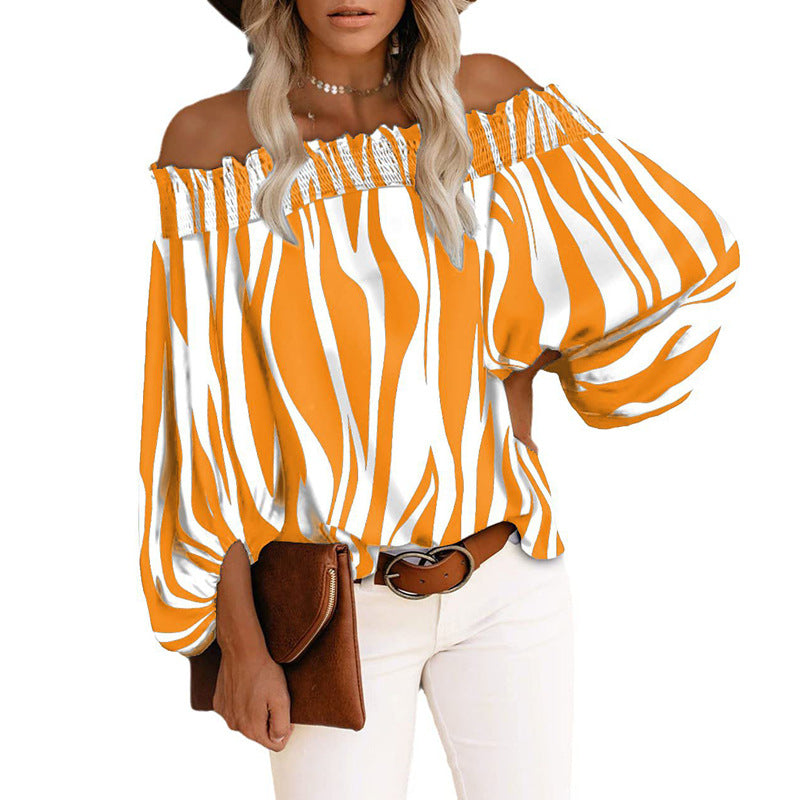 Vertically Striped Chiffon Shirt (up to 5XL)