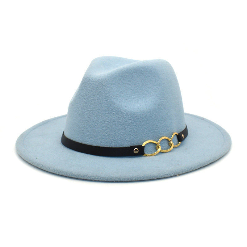 Solid Color Woolen Top Hat