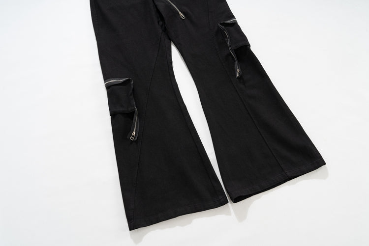 Side Zipper Vintage 3D Cargo Pants