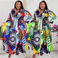 Colorful Print Plus Size Dress