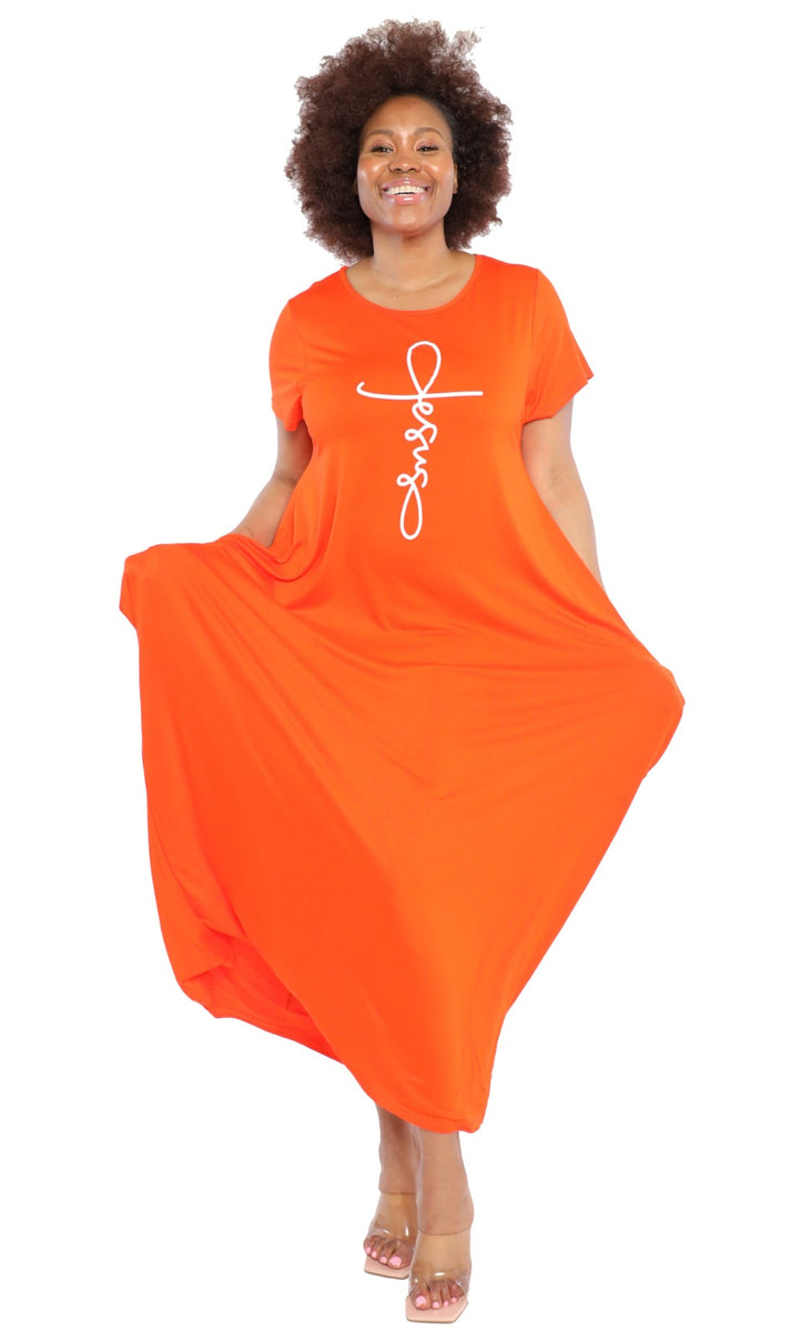 Faith Cross Short Sleeve Shirt/Dress