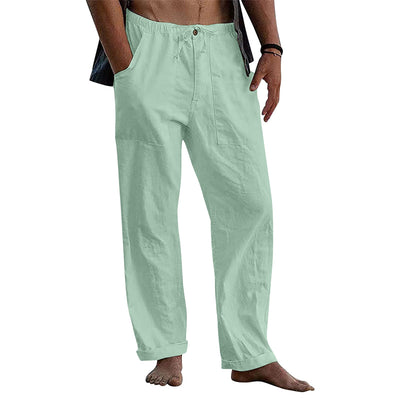 Loose Fitting Linen Drawstring Pants