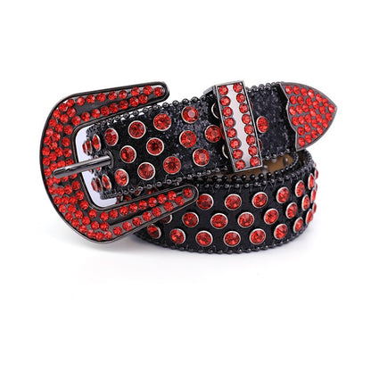 Diamond Bling Leather Belt