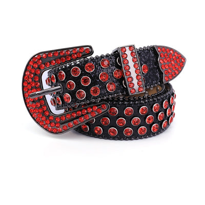 Diamond Bling Leather Belt