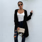 Long Loose Fitted Knitted Sweater with Pockets
