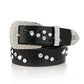 Faux Leather Bling Belt