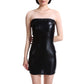 Gonna Shine Faux Leather Tube Top Dress