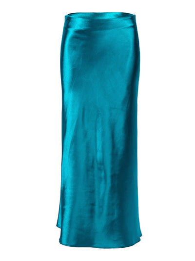 Draped Satin Skirt