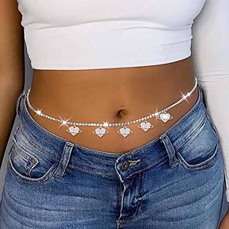 Love Bling Silvered Waist Chain