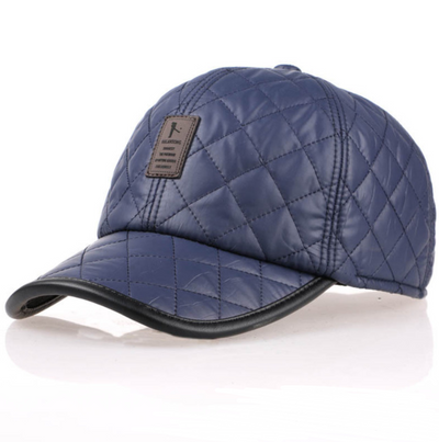 Puffy Faux Leather Baseball Cap
