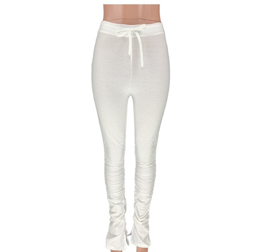 Micro-Flare Stacked Slit Sweatpants