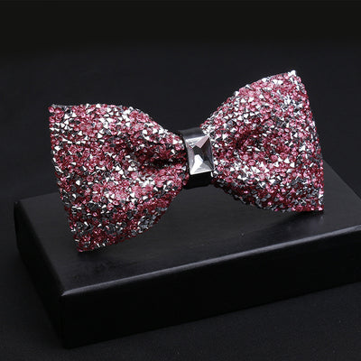 Shiny Diamond Bow Tie