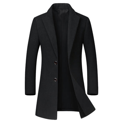 Long Woolen Trench Coat