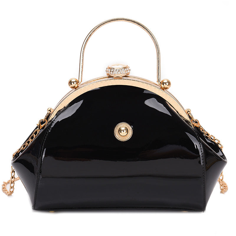 Faux Leather Shiny Handbag