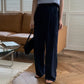 Wide Leg High Waist Drape  Commuter Pants