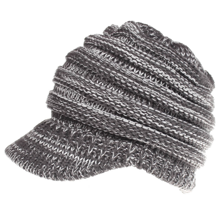 Soft Knitted Ponytail Beanie Cap