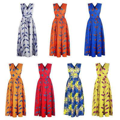 African Print Long Dress